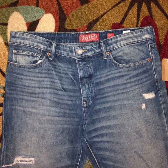 NWT LUCKY BRAND Distressed, Rips, SIENNA Slim Boyfriend jeans SIZE - Picture 6 of 8